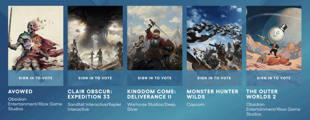 Best RPG games nominated in The Game Awards 2025